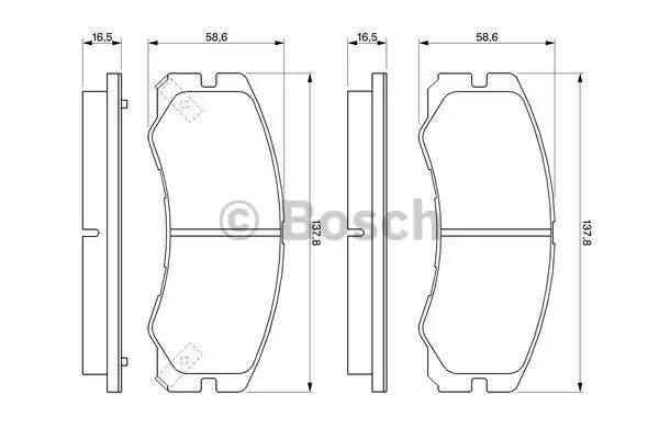 BOSCH 0986424366 Колодки тормозные передние дисковые в наличии Одесса
