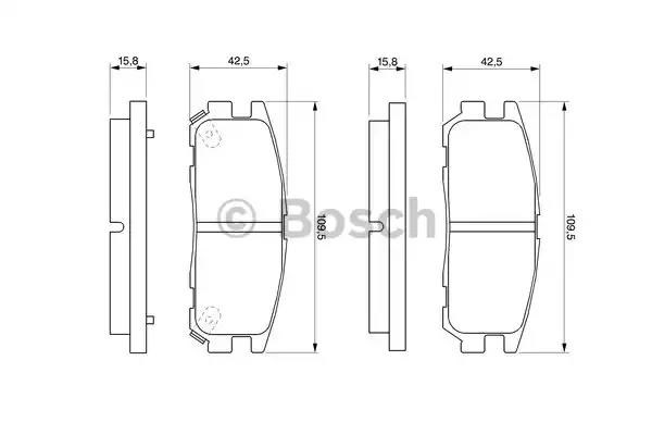 0986424367 BOSCH Задние тормозные колодки купить в Черкассы