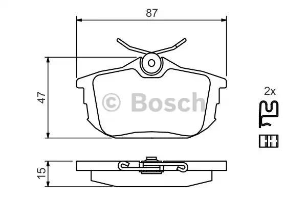BOSCH 0986424427 Колодки тормозные задние дисковые в наличии Киев