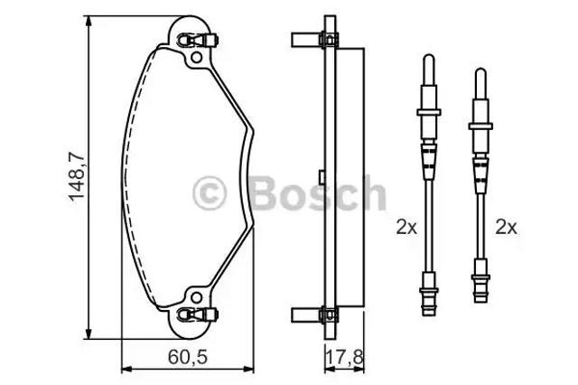 Колодки передние 0986424582 BOSCH