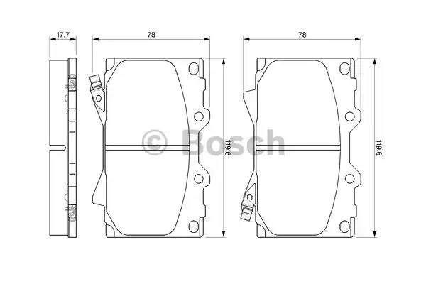 Передние тормозные колодки 0986424640 BOSCH