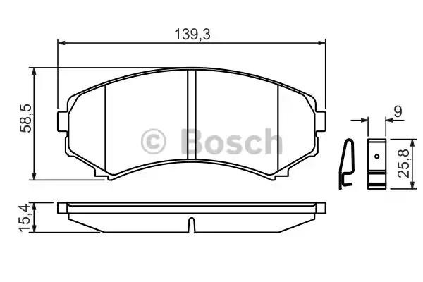 0986424709 BOSCH Передние тормозные колодки купить в Сумы