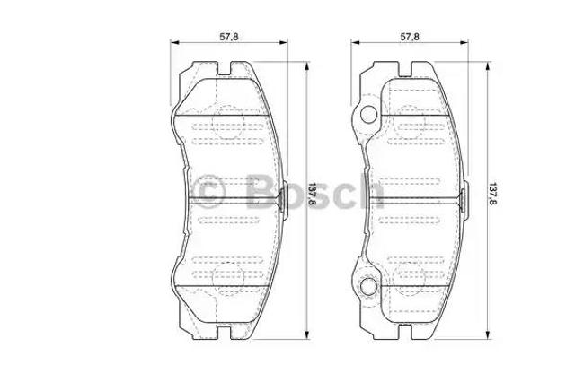 0986424760 BOSCH Передние тормозные колодки купить в Украина