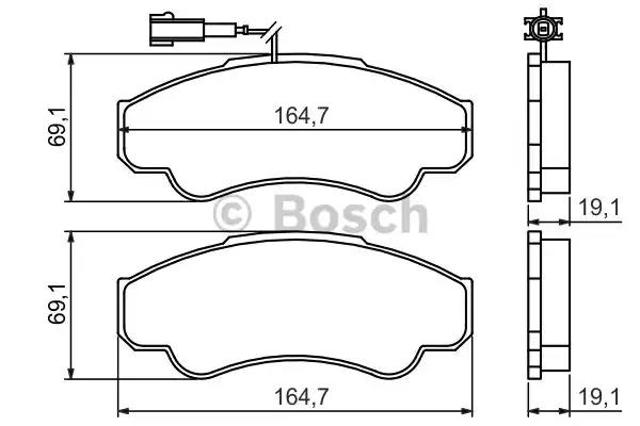 Передние тормозные колодки 0986424769 BOSCH
