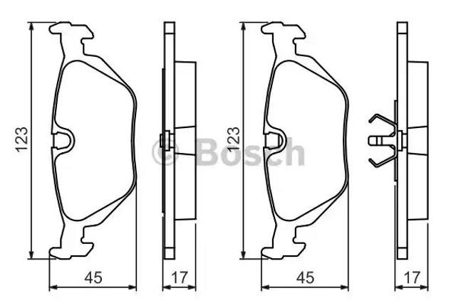 Колодки дисковые  0986460964 BOSCH