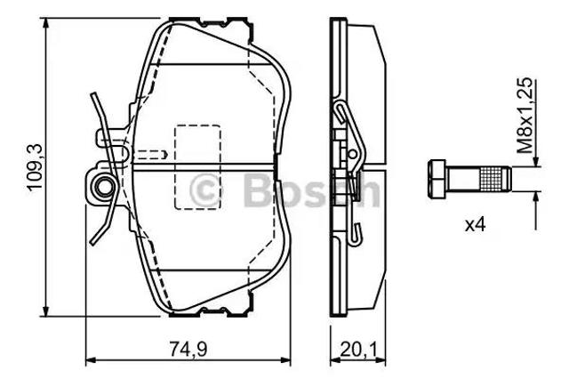 BOSCH 0986460977 Передние тормозные колодки в наличии Харьков
