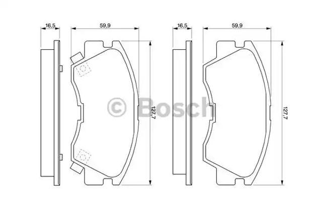 Колодки тормозные передние дисковые 0986460978 BOSCH