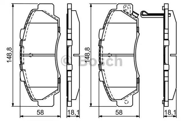 Колодки передние 0986461142 BOSCH