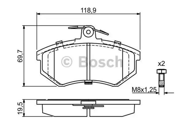 BOSCH 0986466700 Передние тормозные колодки в наличии Каменское