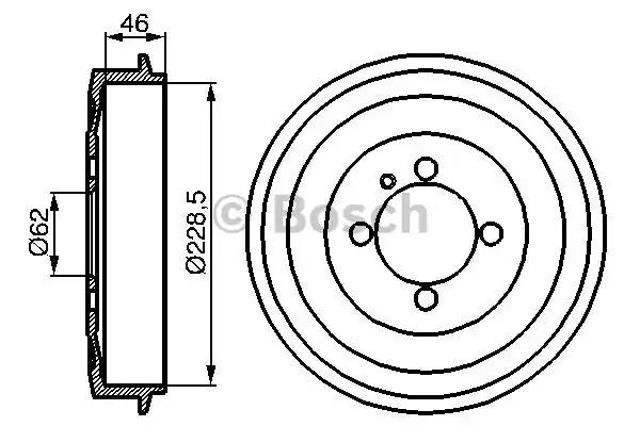 Тормозной барабан 0986477039 BOSCH