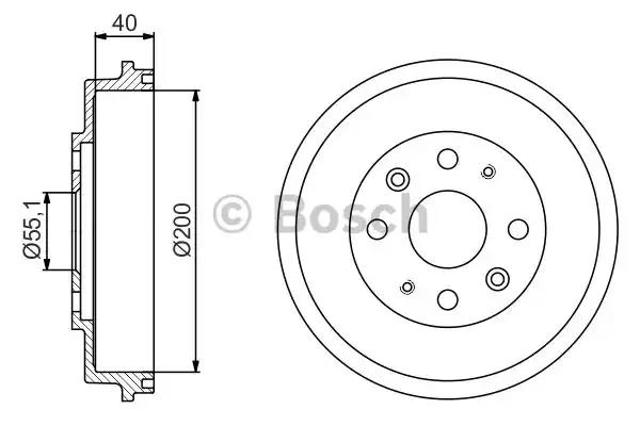 Задний барабан 0986477191 BOSCH