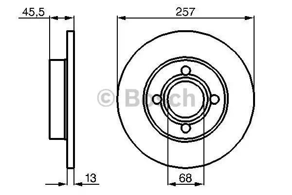 BOSCH 0986478016 Диск тормозной передний в наличии Чернигов