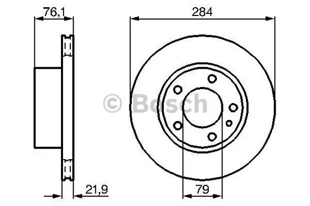 Диск тормозной передний 0986478043 BOSCH