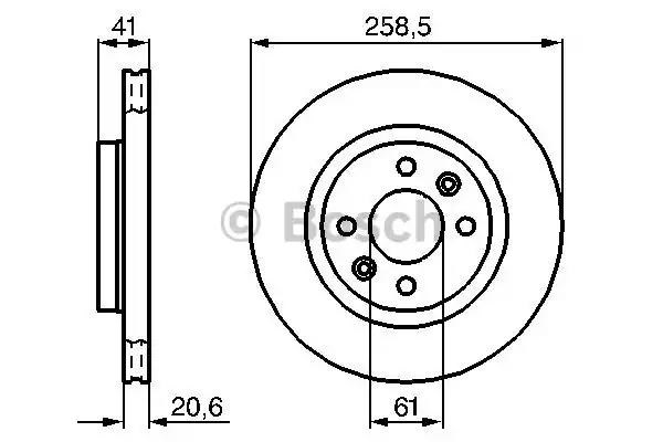 0986478124 BOSCH Передние тормозные диски купить в Ужгород