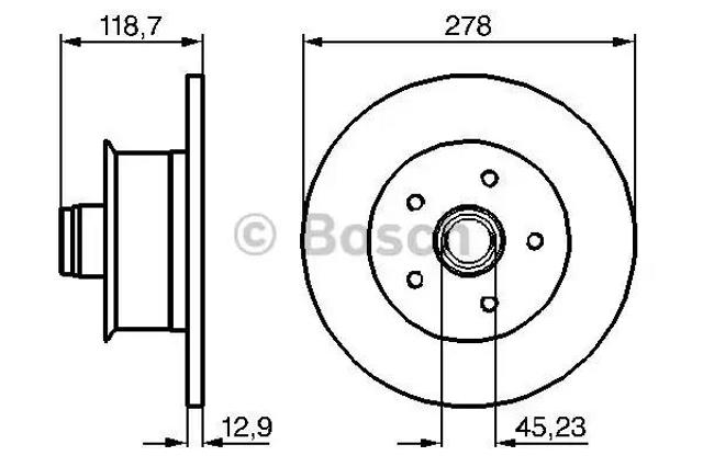 Ротор тормозной 0986478136 BOSCH