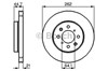 Передний тормозной диск 0986478174 BOSCH