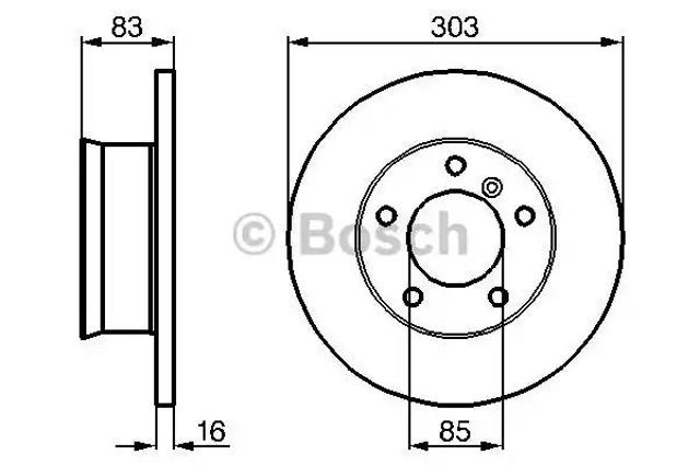 Диск тормозной передний 0986478189 BOSCH