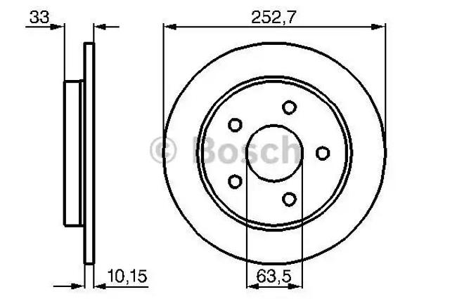 Тормозной диск 0986478196 BOSCH