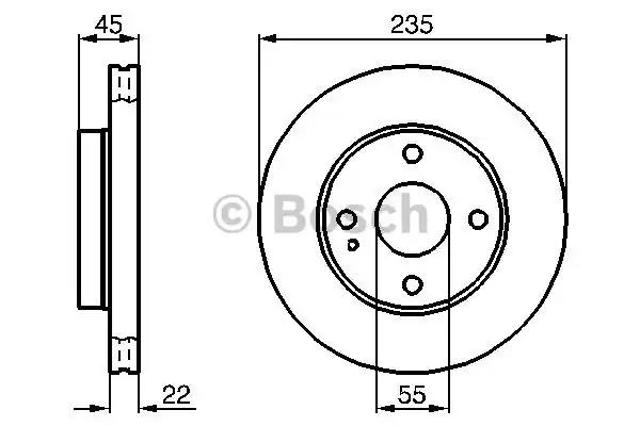 Диск тормозной передний 0986478219 BOSCH