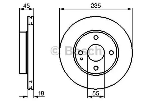 Диск тормозной передний 0986478241 BOSCH