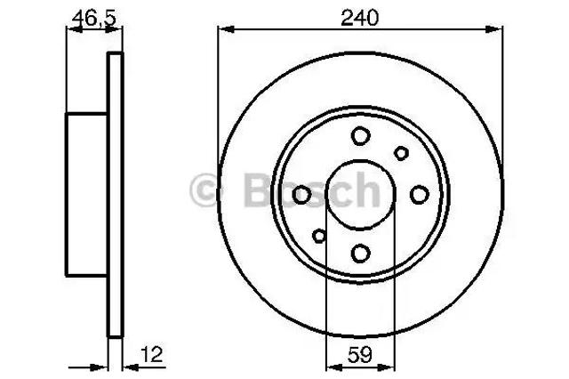 Тормоз дисковый передний 0986478353 BOSCH