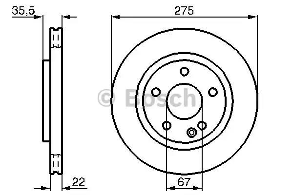 Передний тормозной диск 0986478474 BOSCH