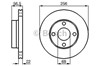 Передний тормозной диск 0986478550 BOSCH