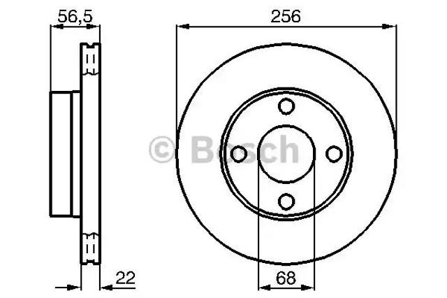 Передний тормозной диск 0986478550 BOSCH