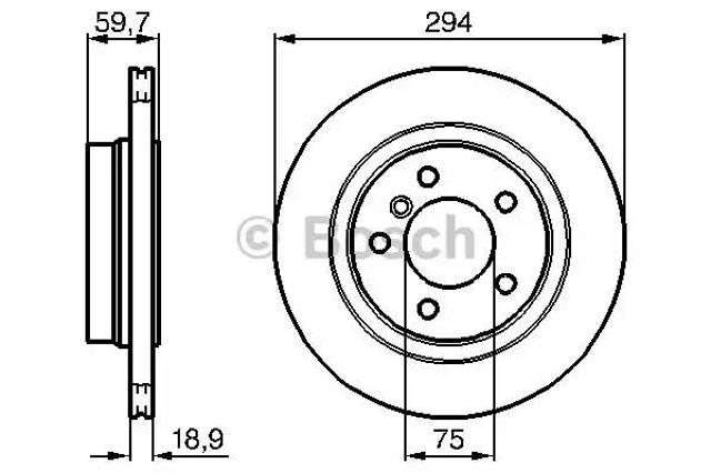 Диск тормозной задний 0986478570 BOSCH