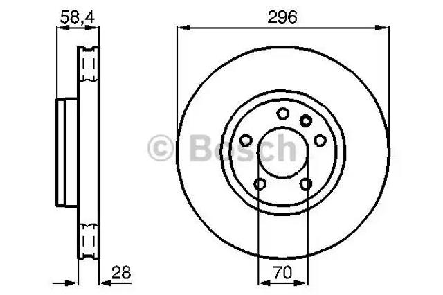 Диск тормозной передний 0986478593 BOSCH