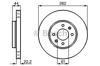 Передний тормозной диск 0986478598 BOSCH