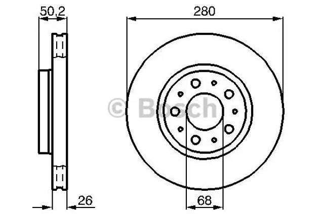 Диск тормозной передний 0986478603 BOSCH