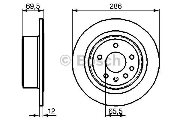 BOSCH 0986478609 Тормозные диски в наличии Украина