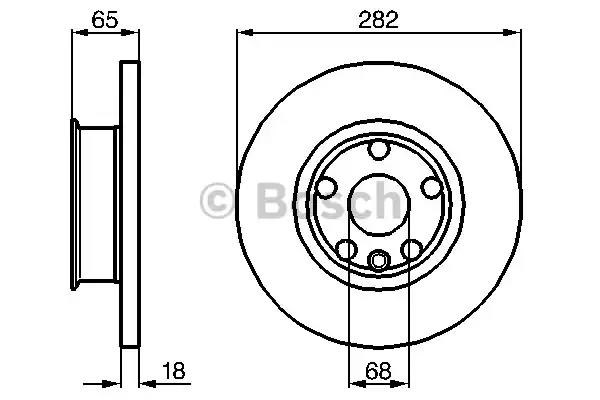 BOSCH 0986478613 Диск тормозной передний в наличии Ужгород