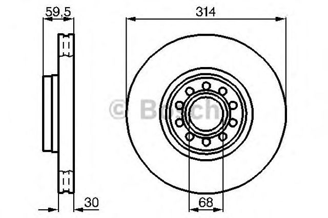 0986478617 BOSCH Диск тормозной передний купить в Киев