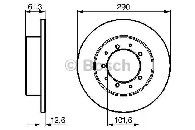 Дисковый тормоз 0986478656 BOSCH