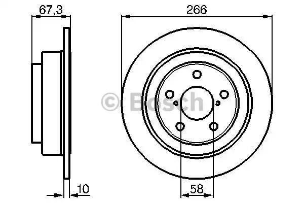 BOSCH 0986478799 Диск тормозной задний в наличии Хмельницкий