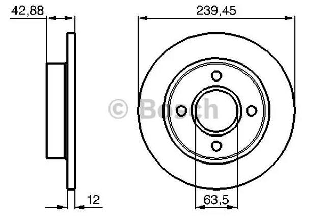 Передний тормозной диск 0986478856 BOSCH