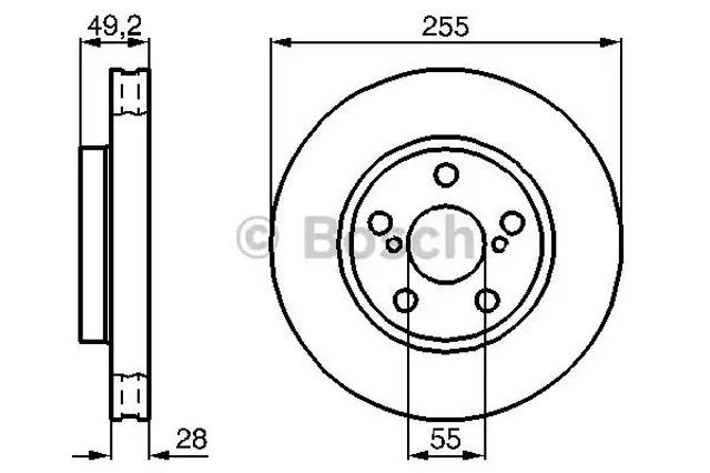 Передний тормозной диск 0986478858 BOSCH