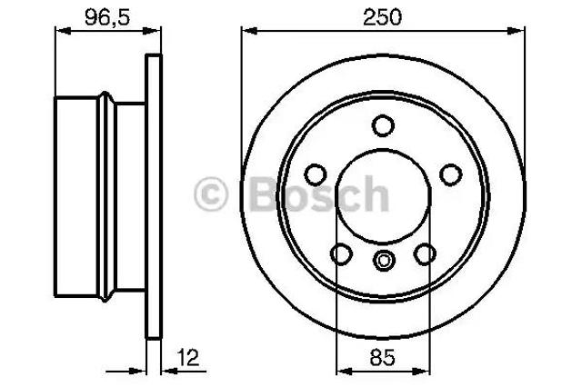 0986478863 BOSCH Диск тормозной задний купить в Одесса