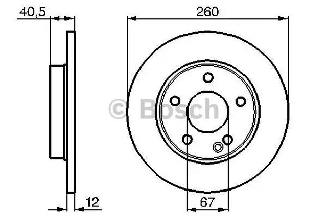 Диск тормозной передний 0986478874 BOSCH