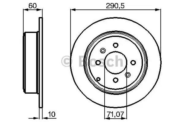 Диск тормозной задний 0986478877 BOSCH