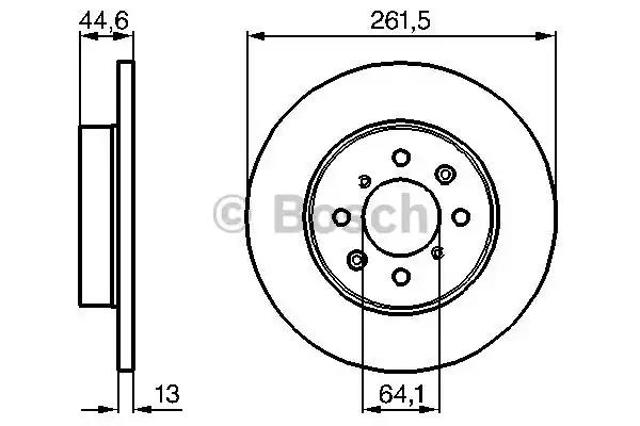Диск тормозной передний 0986478889 BOSCH