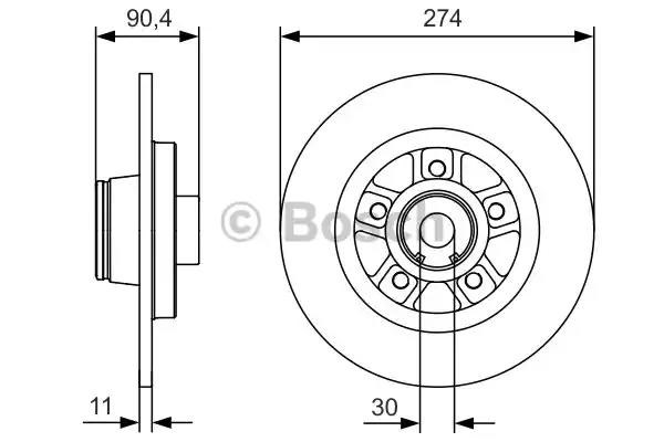 0986479015 BOSCH Диск тормозной задний купить в Чернигов