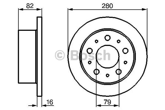 Задний дисковый тормоз 0986479066 BOSCH