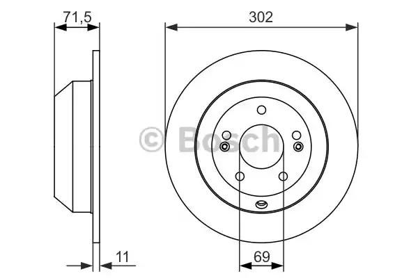 0986479081 BOSCH Диск тормозной задний купить в Ирпень