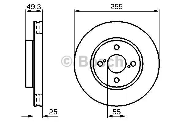 BOSCH 0986479085 Передние тормозные диски в наличии Чернигов