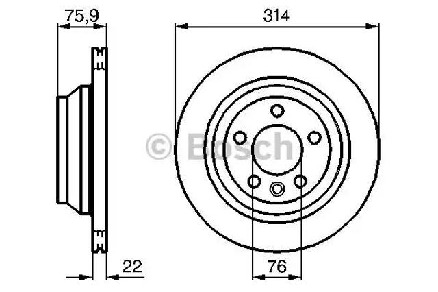 Задний дисковый тормоз 0986479094 BOSCH