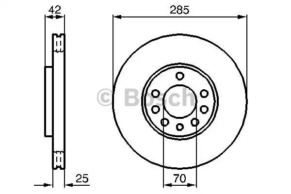 Ротор тормозной 0986479107 BOSCH