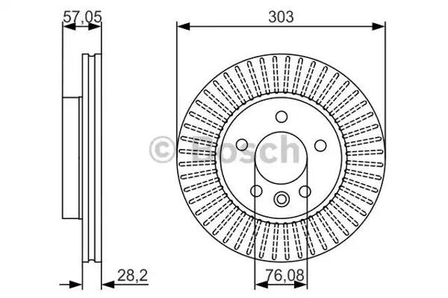 Передний тормозной диск 0986479154 BOSCH